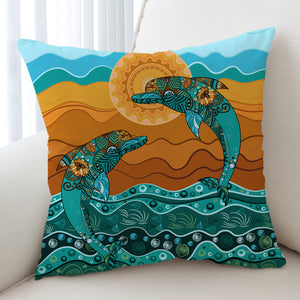 Leaping Dolphins SWKD1398 Cushion Cover