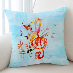 Colorful Treble Clef SWKD1507 Cushion Cover