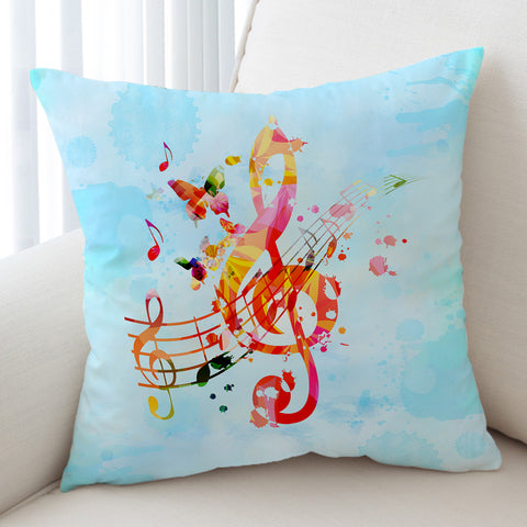 Image of Colorful Treble Clef SWKD1507 Cushion Cover