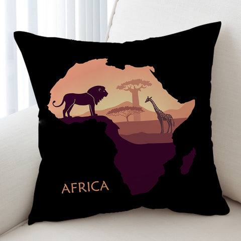 Image of Africa Continent SWKD1542 Cushion Cover