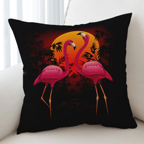 Image of Sunset Flamingos SWKD1571 Cushion Cover