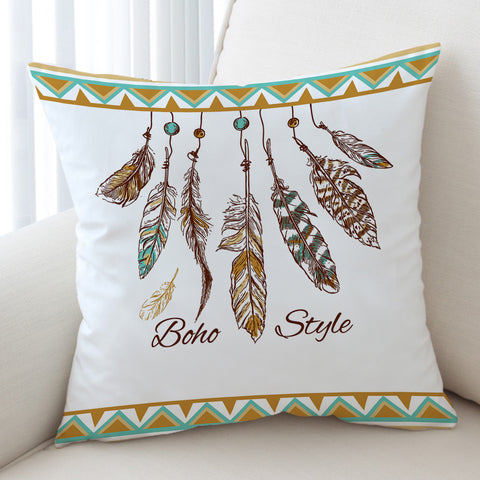 Image of Feather Boho Style SWKD1649 Cushion Cover