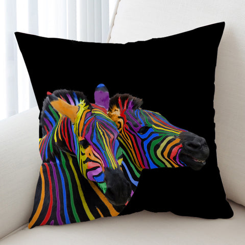 Image of Multicolored Zebra SWKD1668 Cushion Cover