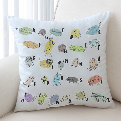 Image of Animal Alphabet SWKD1708 Cushion Cover