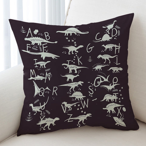 Image of Dinosaur Alphabet SWKD1709 Cushion Cover