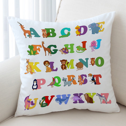 Image of Animal Alphabet SWKD1712 Cushion Cover