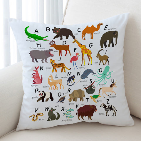 Image of Animal Alphabet SWKD1713 Cushion Cover