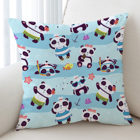 Image of Cute Panda Cubs SWKD1762 Cushion Cover