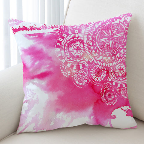 Image of Pinkish Circle Decoration SWKD1886 Cushion Cover