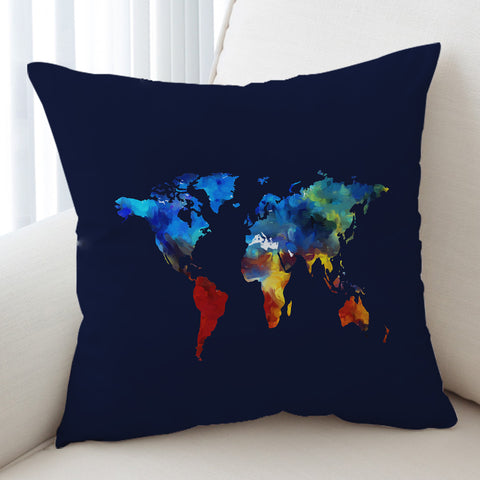 Image of World's Map SWKD1907 Cushion Cover