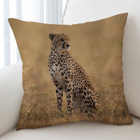 Image of 3D Leopard SWKD2515 Cushion Cover