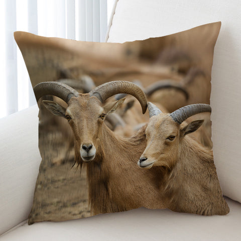 Image of Two Brown Deers SWKD3333 Cushion Cover