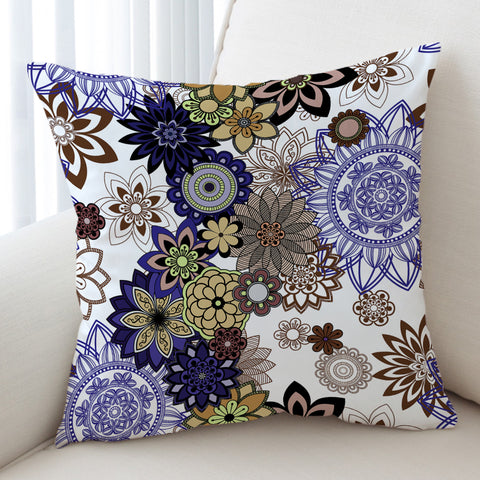 Image of Round Floral Aztec SWKD3343 Cushion Cover