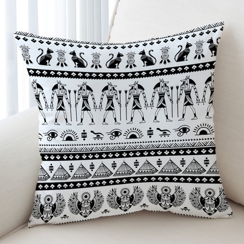 Image of Ancient Egyptian Aztec Print SWKD3359 Cushion Cover