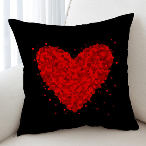 Image of Red Dot Heart SWKD3377 Cushion Cover