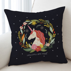 Colorful Floral Unicorn Are Real SWKD3378 Cushion Cover