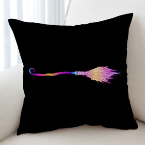 Colorful Gradient Flying Broom SWKD3383 Cushion Cover