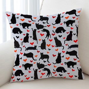 Cats & Hearts Monogram SWKD3388 Cushion Cover