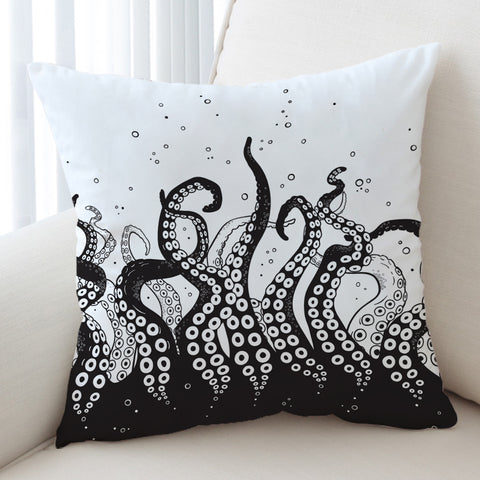 Image of B&W Octopus's Tentacles SWKD3654 Cushion Cover