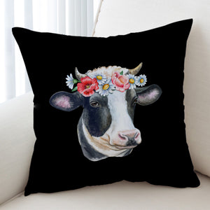 Floral Dairy Cattle SWKD3663 Cushion Cover