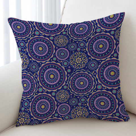 Image of Dark Blue Mandala SWKD3675 Cushion Cover