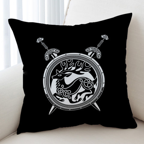 Image of Deer Shield and Knives  SWKD3676 Cushion Cover