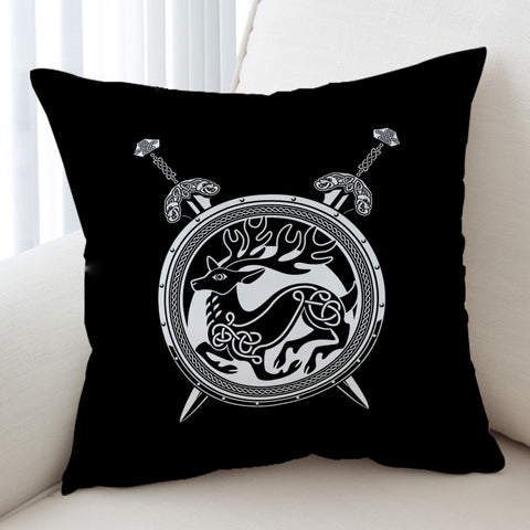 Image of Deer Shield and Knives SWLM3676 Cushion Cover
