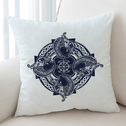 Image of Navy Ancient Mandala SWKD3683 Cushion Cover