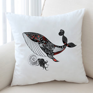 Pattern On Whale Sketch SWKD3684 Cushion Cover