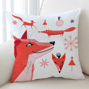 Winter Funny Shapes of Fox SWKD3688 Cushion Cover