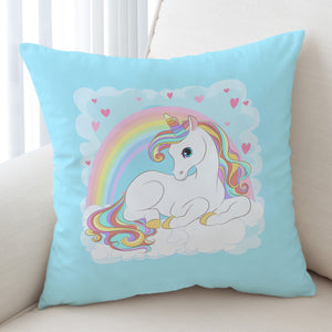 Rainbow Lovely Unicorn SWKD3690 Cushion Cover