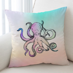 Multicolor Gradient Octopus SWKD3692 Cushion Cover