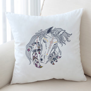 Female Dreamcatcher Horse Sketch SWKD3694 Cushion Cover