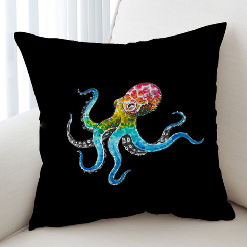 Image of Multicolor Dot Octopus  SWKD3696 Cushion Cover