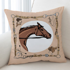 Riding Horse Draw SWKD3699 Cushion Cover
