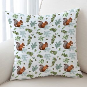 Squirrel and Chestnut Monogram SWKD3739 Cushion Cover