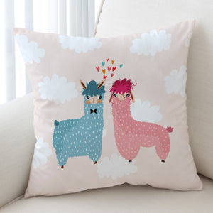 Cute In-Love Alpaca SWKD3740 Cushion Cover