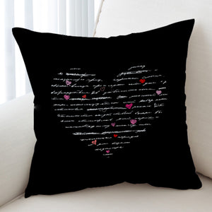 Love Text in Heart  SWKD3799 Cushion Cover