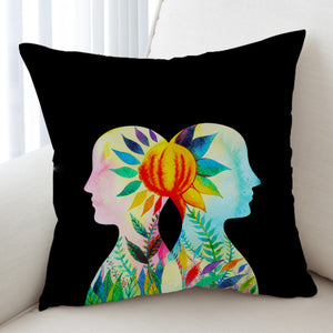 Colorful Leaves Reflect Human SWKD3804 Cushion Cover