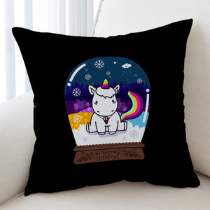 Cute Unicorn in Snow Globe SWKD3809 Cushion Cover