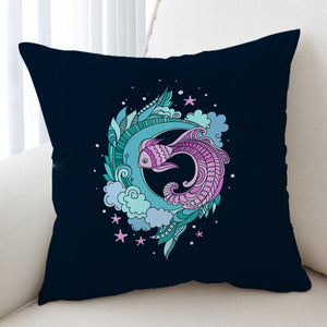 Purple Fish and Water Japanese Art SWKD3810 Cushion Cover