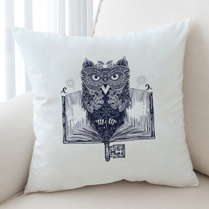 Owl in Book Sketch  SWKD3811 Cushion Cover