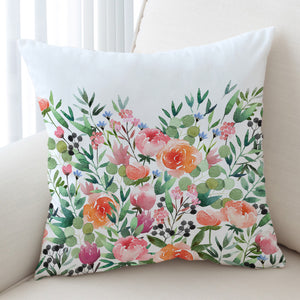 Orange & Pink Roses Watercolor SWKD3818 Cushion Cover