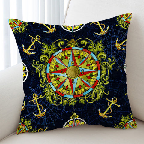Image of Vintage Ocean Compass SWKD3820 Cushion Cover