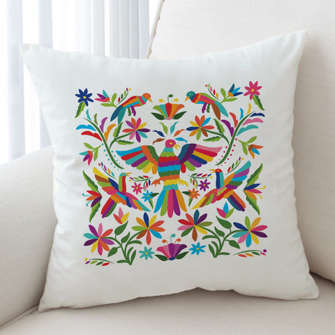 Image of Colorful Bird Art  SWKD3822 Cushion Cover