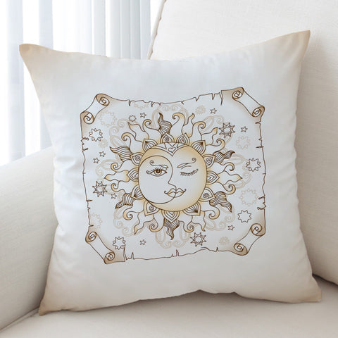 Image of Vintage Sun Face Craft  SWKD3862 Cushion Cover