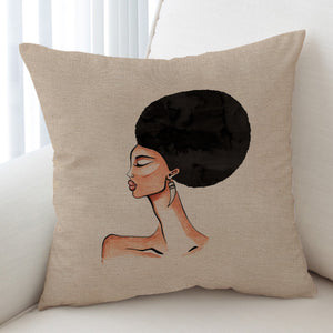 Beautiful Afro Lady  SWKD3865 Cushion Cover