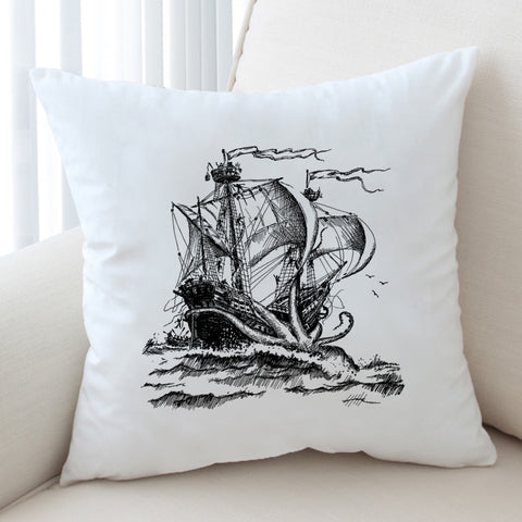 Image of Pirate Ship On Ocean SWKD3873 Cushion Cover