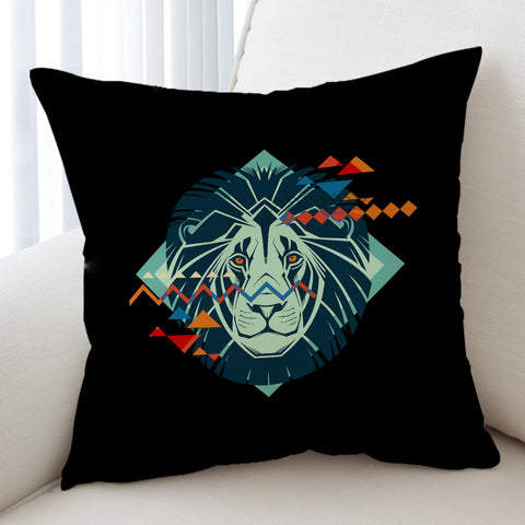 Image of Lion Triangle Geometric Illustration SWKD3917 Cushion Cover