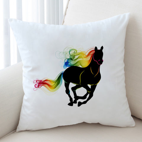 Image of Rainbow Gradient Color Horse SWKD3921 Cushion Cover